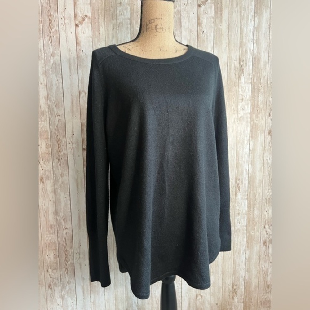 Apt 9 Black Silver Sparkled Knit Sweater